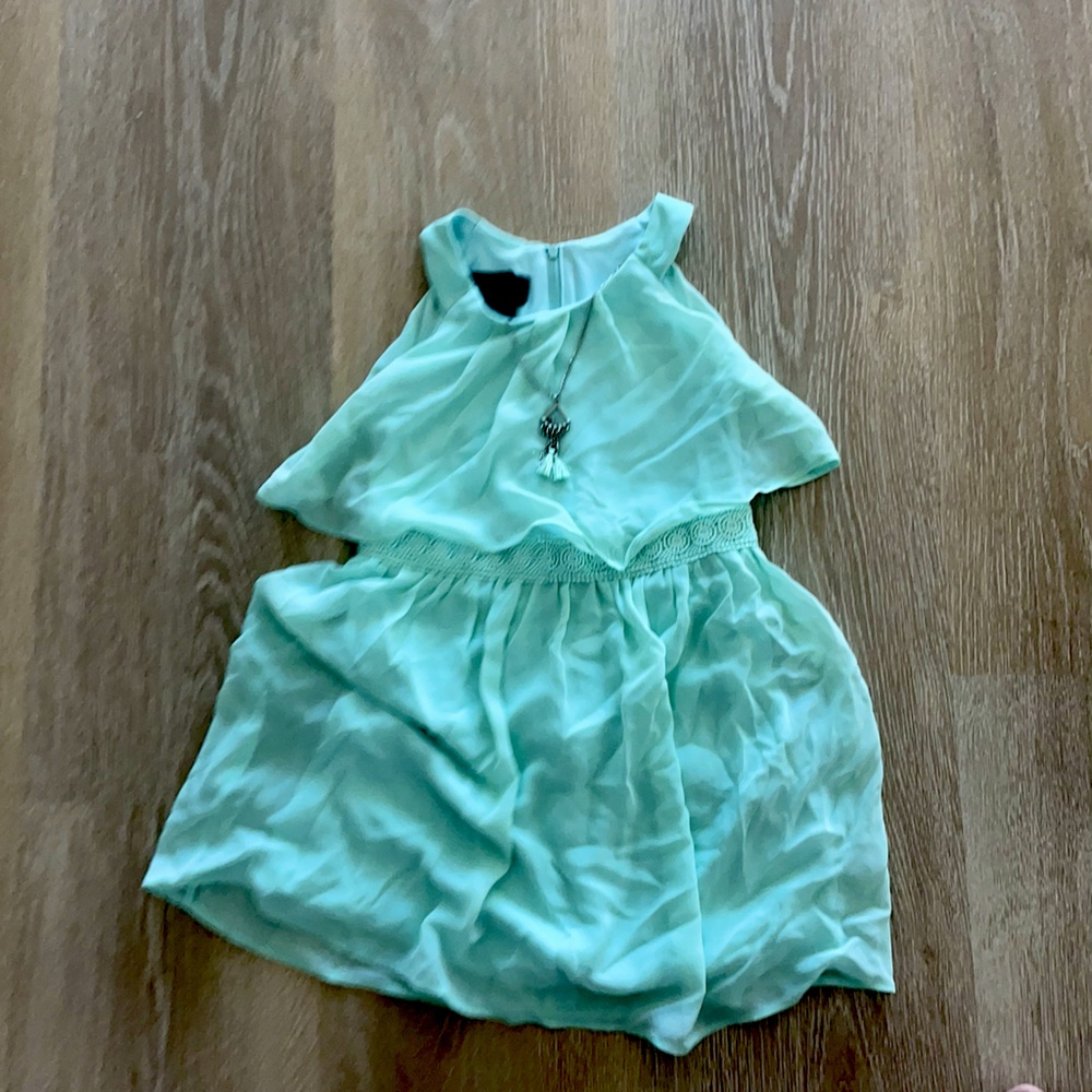 Girls teal dress